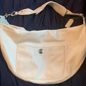 Large White Coach Purse